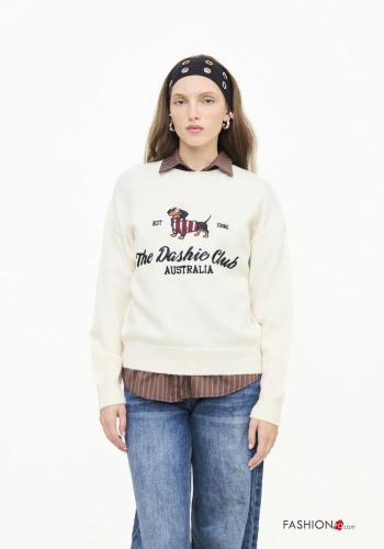 Embroidered crew neck Sweater - ph 1