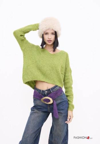 Pull en Mohair à col en V