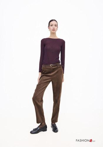 Velvet Trousers with belt - ph 1