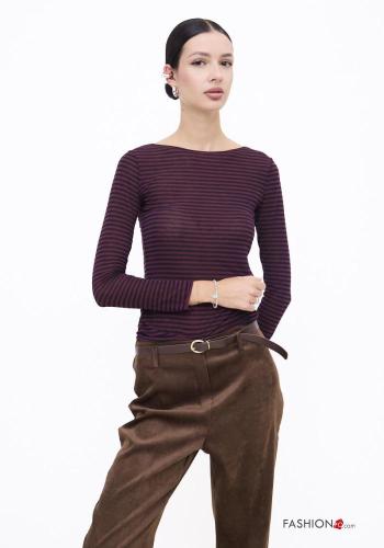 Camisola em Cashmere Blend às riscas