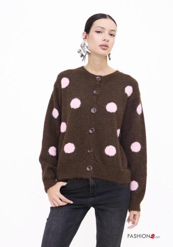Cardigan in Mohair Fantasia pois con bottoni - ph 1