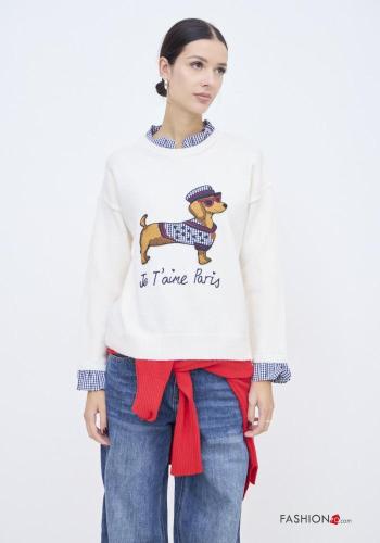 Maglione Fantasia ricamata