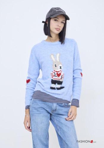 Jersey de Mohair Patrón bordado