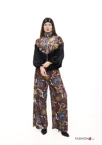 Pantalones Estampado de Paisley con elástico