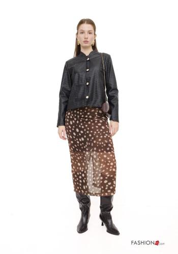 Falda Estampado de lunares con abertura - ph 1