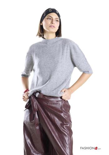 Maglione in Misto Cashmere maniche corte