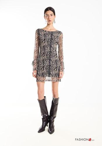 Patterned mini backless Dress - ph 1