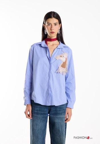 Animal motif Cotton Shirt