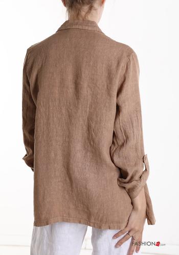 Veste en Lin manches à trois-quarts - ph 2