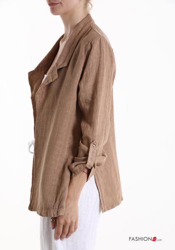 Veste en Lin manches à trois-quarts - ph 3
