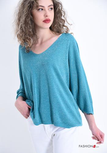 Strickpullover  V-Ausschnitt Lurex - ph 1
