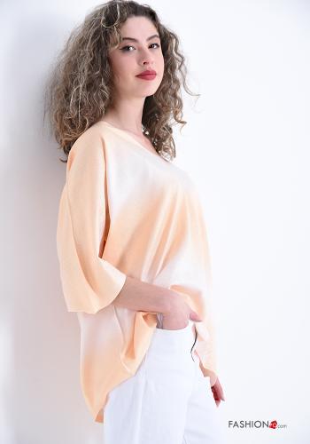 Maglione  scollo a V Fantasia righe - ph 1