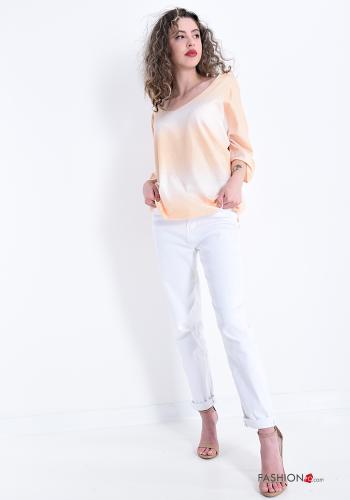Maglione  scollo a V Fantasia righe - ph 5