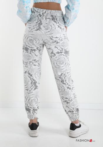 Pantalone sportivo in Cotone  con tasche Fantasia batik - ph 2