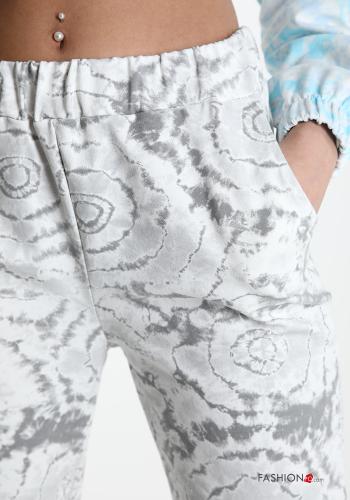 Pantalone sportivo in Cotone  con tasche Fantasia batik - ph 4
