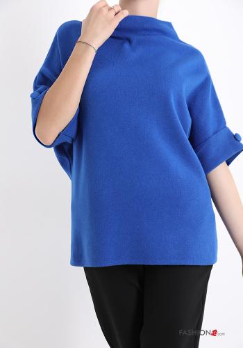 Sweater Rollneck 3/4 sleeve with buttons