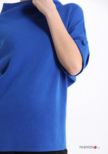 Maglione maniche a tre quarti a collo alto con bottoni - ph 4