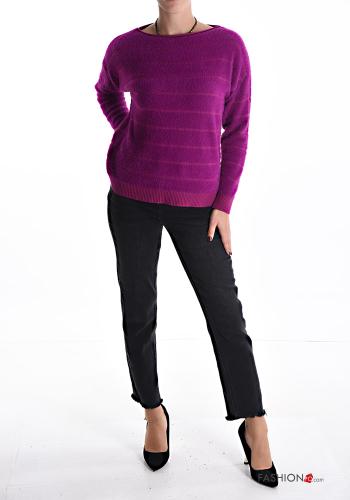 Maglione Fantasia righe con scollo a barca - ph 5