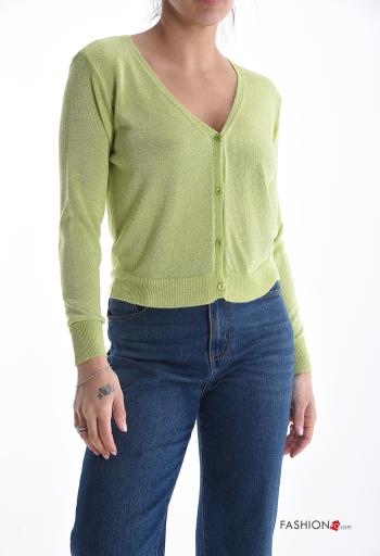 long sleeve Cardigan with buttons with v-neck - ph 1
