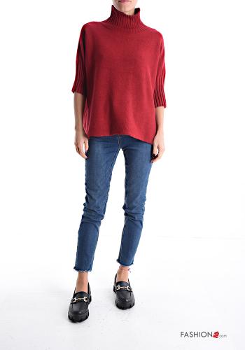 Strickpullover Rollkragen- 3/4 ärmel - ph 5