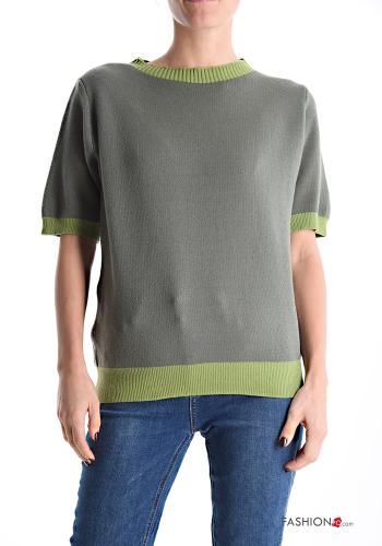 short sleeve crew neck Sweater - ph 1