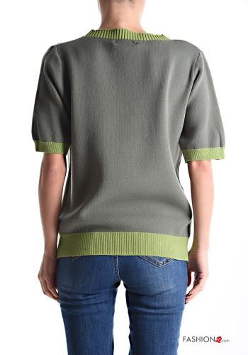 short sleeve crew neck Sweater - ph 2