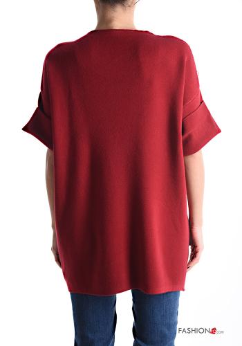short sleeve crew neck Sweater with pockets - ph 2