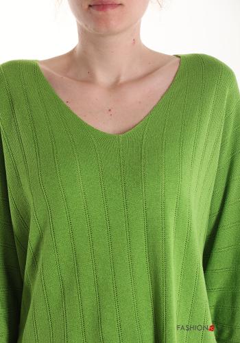 Sweater with v-neck 3/4 sleeve - ph 4