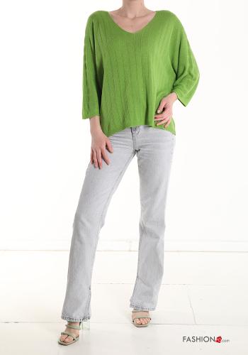 Sweater with v-neck 3/4 sleeve - ph 5