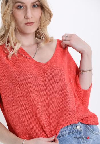 lurex Sweater with v-neck 3/4 sleeve - ph 4