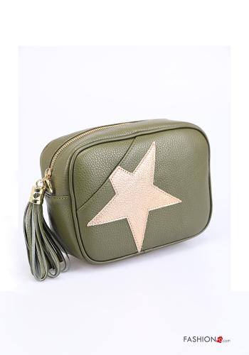 Pochette in Vera pelle con frange con zip con tracolla - ph 2