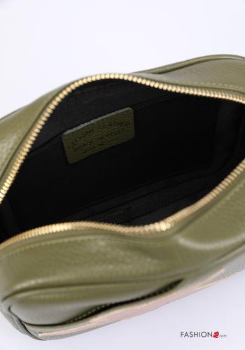 Pochette in Vera pelle con frange con zip con tracolla - ph 5