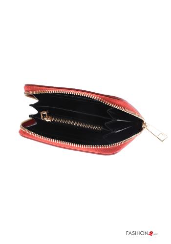 Cartera de Cuero Genuino metalizado con billetera con cremallera con monedero - ph 5