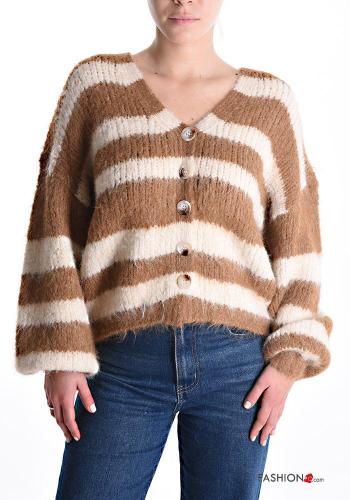 Gilet en Mélange de Laine à boutons à col en V - ph 1