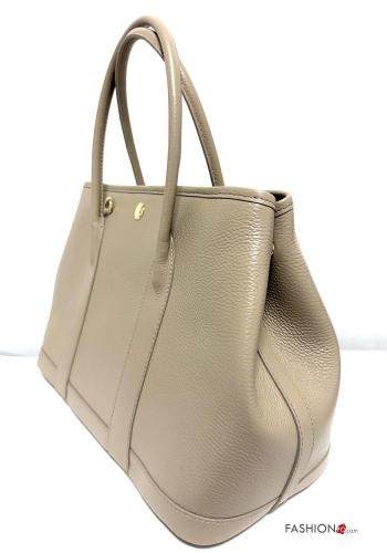 Tasche aus Echtes Leder mit Taschen mit Reißverschluss - ph 1