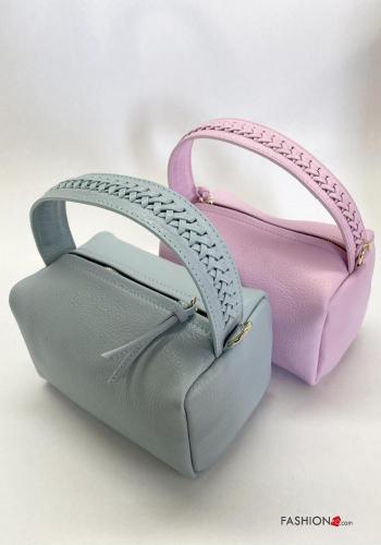 Sac en Cuir Véritable avec fermeture éclair avec bandoulière