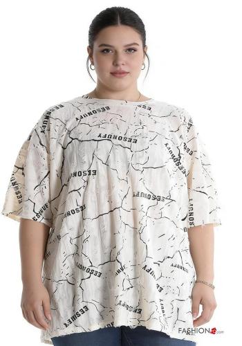 T-shirt in Cotone maniche corte girocollo