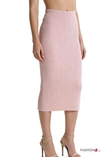 Falda midi con elástico