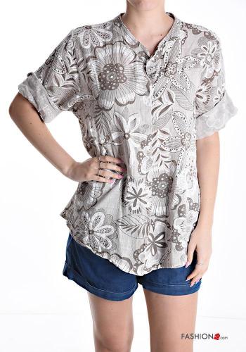 Camisa de Algodón con botones manga tres cuartos - ph 1