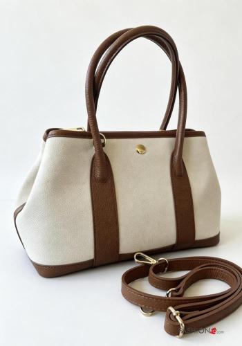 with buckle Cotton Bag with lining with shoulder strap with zip with studs