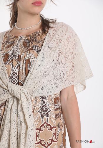 lace trim Cotton Shawl - ph 4