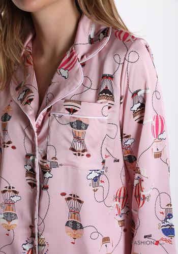 Pyjama set  with buttons with pockets Printed pattern - ph 4
