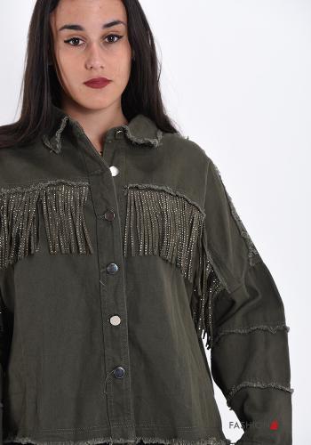 Veste en Coton à boutons à franges avec clous - ph 4