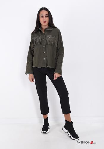 Veste en Coton à boutons à franges avec clous - ph 5