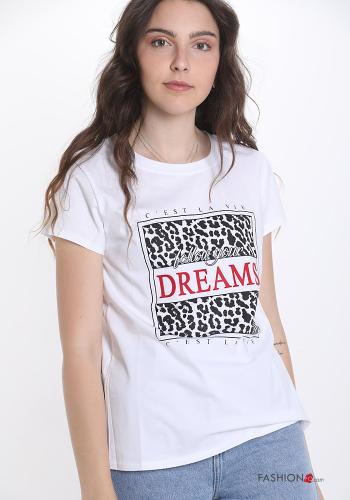 T-shirt de Algodón Diseño impreso