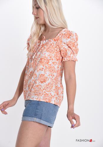 Floral Cotton T-shirt with bow - ph 3