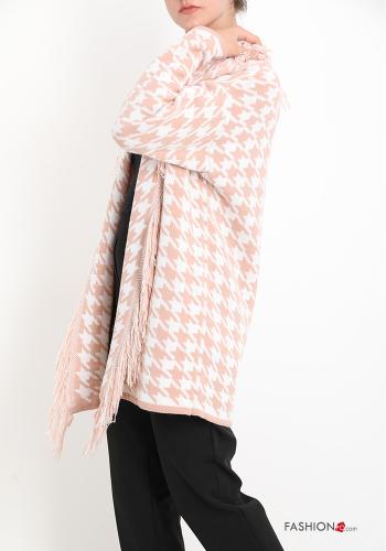 Houndstooth Duster Coat with fringes - ph 3