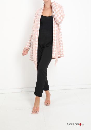 Houndstooth Duster Coat with fringes - ph 5
