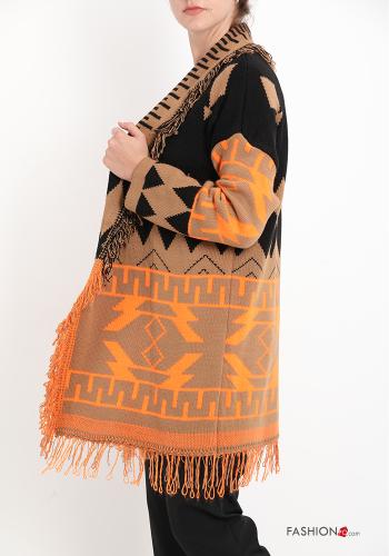 Chaqueta de punto  con flecos Estampado Geométrico - ph 3