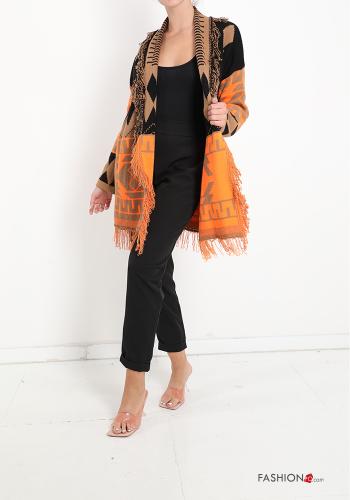 Chaqueta de punto  con flecos Estampado Geométrico - ph 5